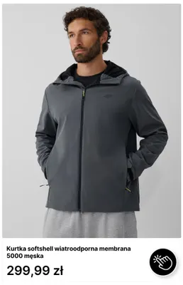 Kurtka softshell wiatroodporna membrana 5000 męska 4F promocja w 4F