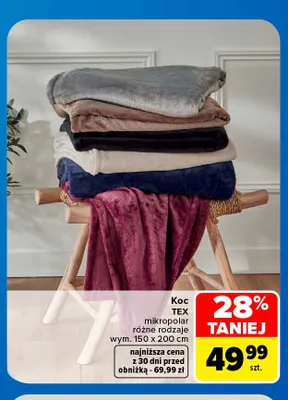 Koc mikropolar TEX promocja w Carrefour Market