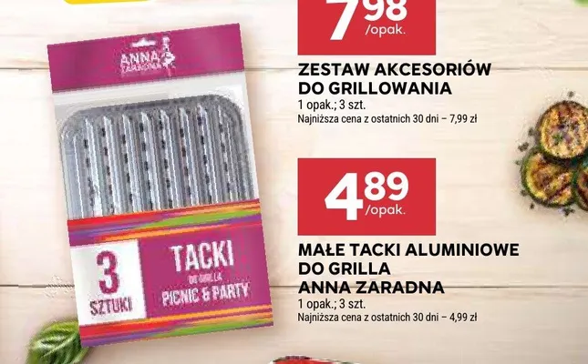 Małe tacki aluminiowe do grilla Anna Zaradna promocja w Stokrotka