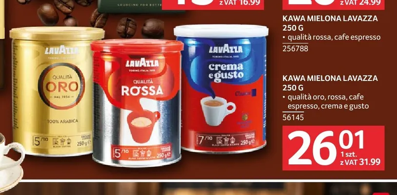 Kawa mielona Lavazza Qualità Rossa promocja w Selgros