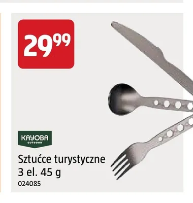Sztućce turystyczne Kayoba Outdoor 3-elementowe promocja w Jula
