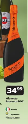 Wino musujące Mionetto Prosecco DOC promocja w Netto