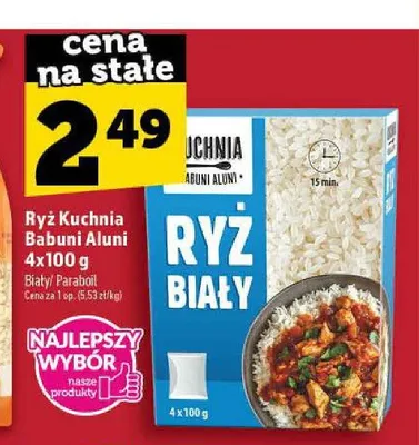 Ryż biały Kuchnia Babuni Aluni promocja w TOPAZ