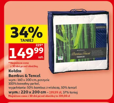 Kołdra Bambus & Tencel Magnific 220x200 cm promocja w Auchan