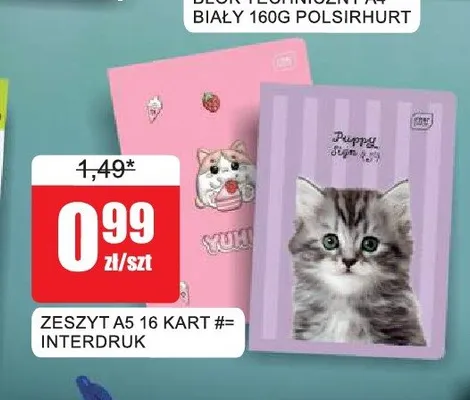Zeszyt A5 16 kart Interdruk promocja w Bingo