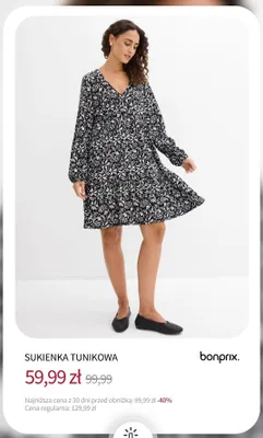 Sukienka tunikowa Bonprix promocja w bonprix