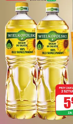 Olej słonecznikowy Wielkopolski promocja w Dino