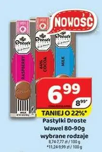 Pastylki czekoladowe Droste Raspberry promocja w Delfin