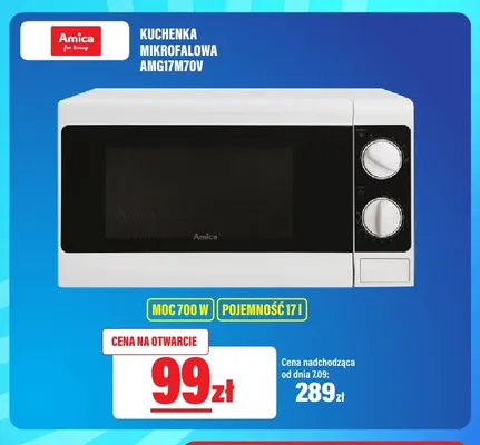 Kuchenka mikrofalowa Amica AMG17M70V promocja w RTV EURO AGD