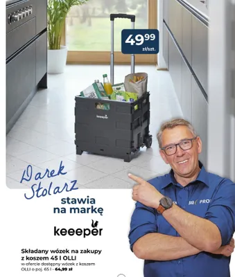 Składany wózek na zakupy z koszem 45 l OLLI promocja w PSB Mrówka