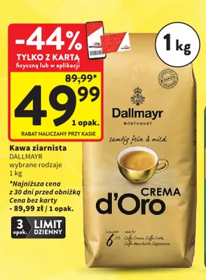 Kawa ziarnista Dallmayr Crema d'Oro promocja w Intermarche