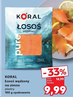 Łosoś wędzony na zimno plastry Marinero promocja w Kaufland