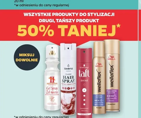 Lakier do włosów Taft Shine promocja w Netto