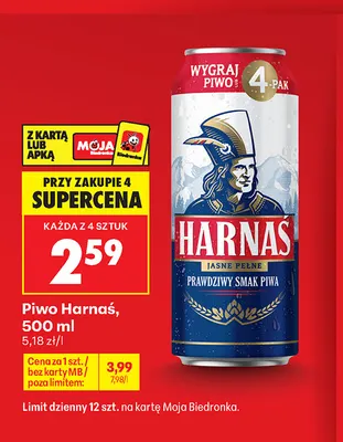Piwo Harnaś promocja w Biedronka
