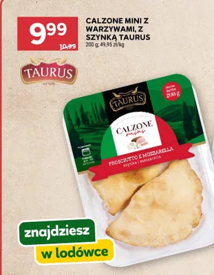 Calzone mini z warzywami z szynką Taurus promocja w Stokrotka