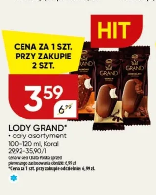 Lody Grand Koral promocja w Chata Polska