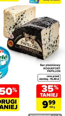 Ser pleśniowy Roquefort Papillon promocja w Carrefour