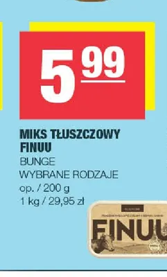 Miks tłuszczowy Finuu Bunge promocja w SPAR