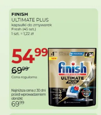 Kapsułki do zmywarki Finish Ultimate Plus Fresh promocja w Drogerie Jawa