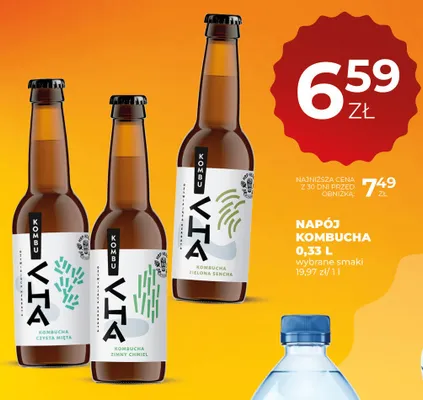 Napój Kombucha Vya Zielona Sencha promocja w Duży Ben