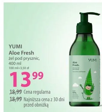 Żel pod prysznic Aloe Fresh Yumi promocja w Hebe
