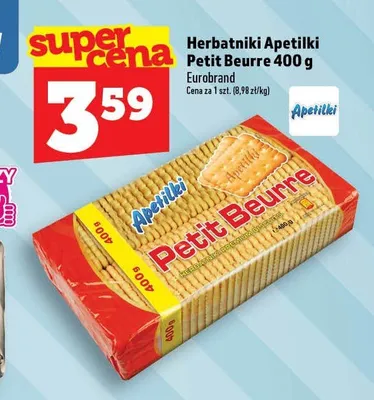 Herbatniki Petit Beurre Apetilki promocja w TOPAZ