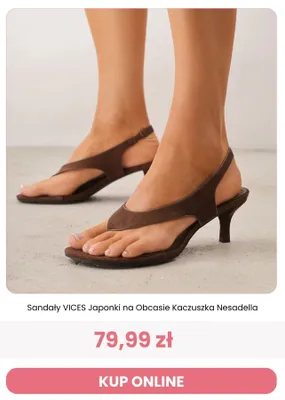 Sandały VICES Japonki na Obcasie Kaczuszka Nesadella promocja w Renee