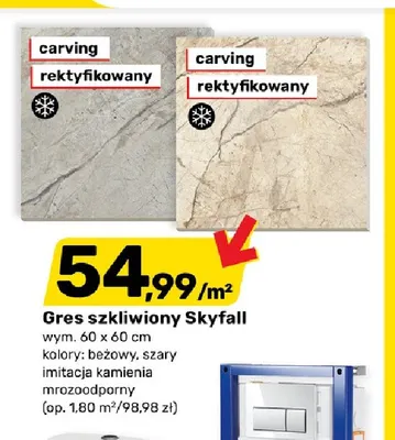 Gres szkliwiony Skyfall promocja w Bricomarche