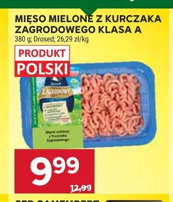 Mięso mielone z kurczaka Zagrodowego Klasa A promocja w Stokrotka