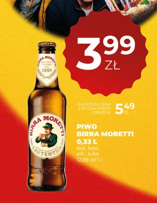 Piwo Birra Moretti promocja w Duży Ben