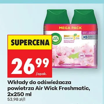 Wkłady do odświeżacza powietrza Air Wick Freshmatic promocja w Biedronka