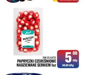 Papryczki czereśniowe nadziewane serkiem ZMK Delikates luz promocja w Tomi Markt