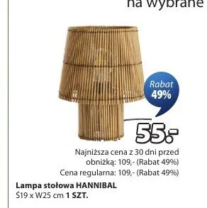 Lampa stołowa HANNIBAL S19xW25cm promocja w Jysk