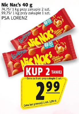 Przekąska Nic Nac's Lorenz promocja w Prim Market