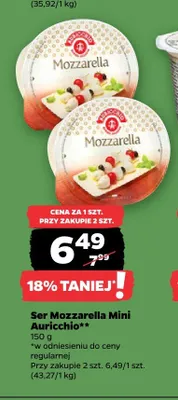 Ser Mozzarella Mini Auricchio promocja w Netto