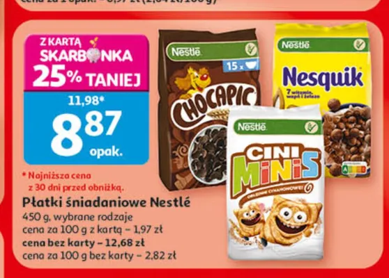 Płatki śniadaniowe Nestlé Chocapic promocja w Auchan