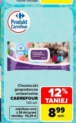 Chusteczki gospodarcze uniwersalne Carrefour promocja w Carrefour