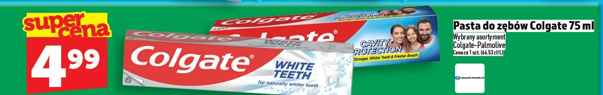 Pasta do zębów Colgate White Teeth Cavity Protection promocja w TOPAZ