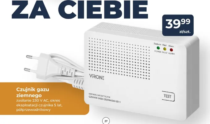 Czujnik gazu ziemnego Virone promocja w PSB Mrówka