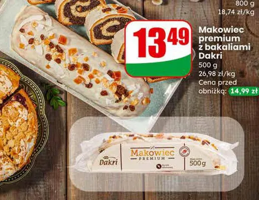 Makowiec premium z posypką  promocja w Dino
