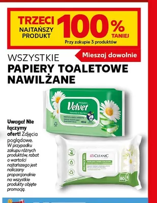 Papier toaletowy nawilżany Cleanic promocja w Kaufland