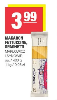 Makaron Fettuccine Makłowicz i Synowie promocja w SPAR