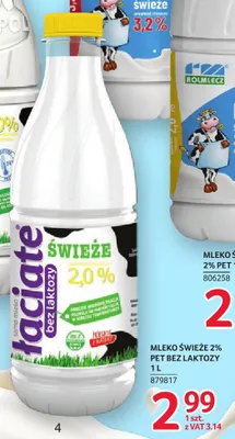 Mleko świeże Łaciate bez laktozy 2% promocja w Selgros