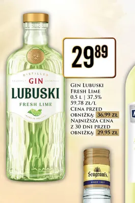 Gin Lubuski Fresh Lime promocja w Dino