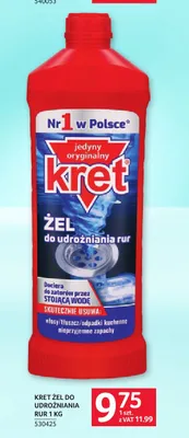 Żel do udrożniania rur Kret promocja w Selgros