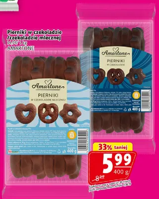 Pierniki w czekoladzie mlecznej Amartone promocja w Prim Market