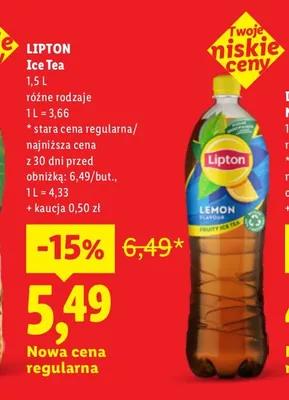 Herbata mrożona Lipton Ice Tea promocja w Lidl
