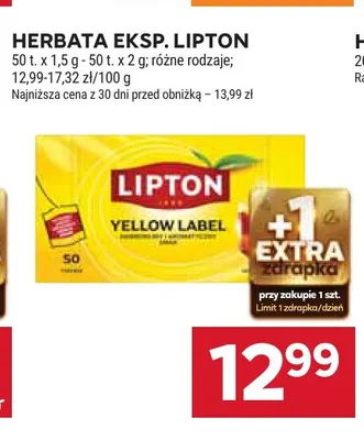 Herbata ekspresowa Lipton promocja w Stokrotka