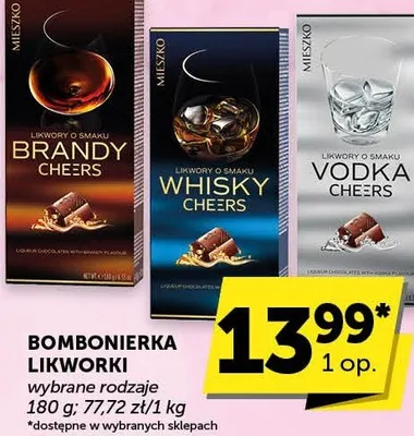 Bombonierka likworki brandy cheers promocja w Groszek