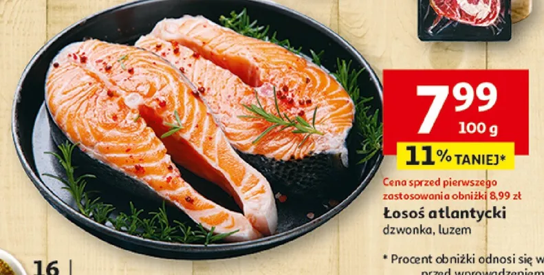 Łosoś atlantycki dzwonka luzem promocja w Auchan